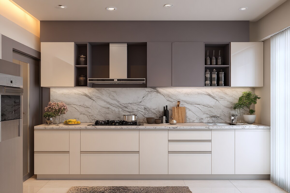 Modular kitchen Grey