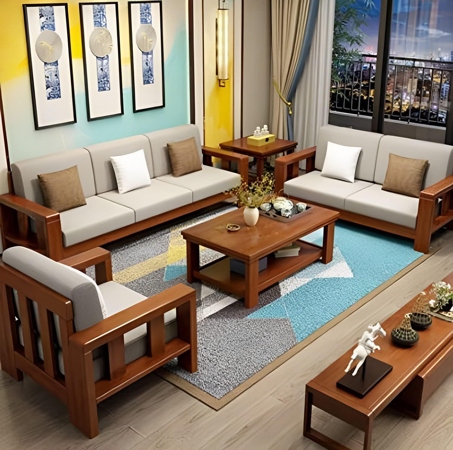 Wooden Sofa Set
